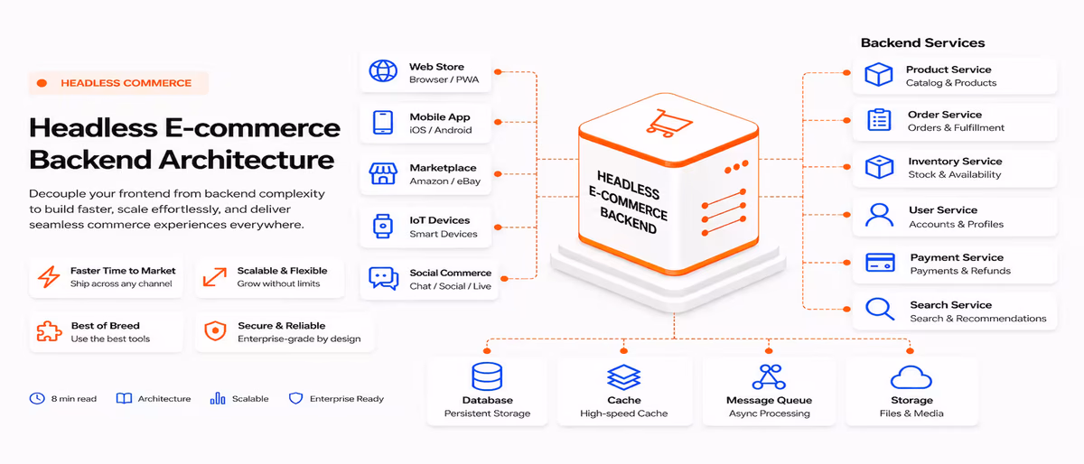 Headless E-Commerce Backend: Best Architecture and Tech Stack for 2026